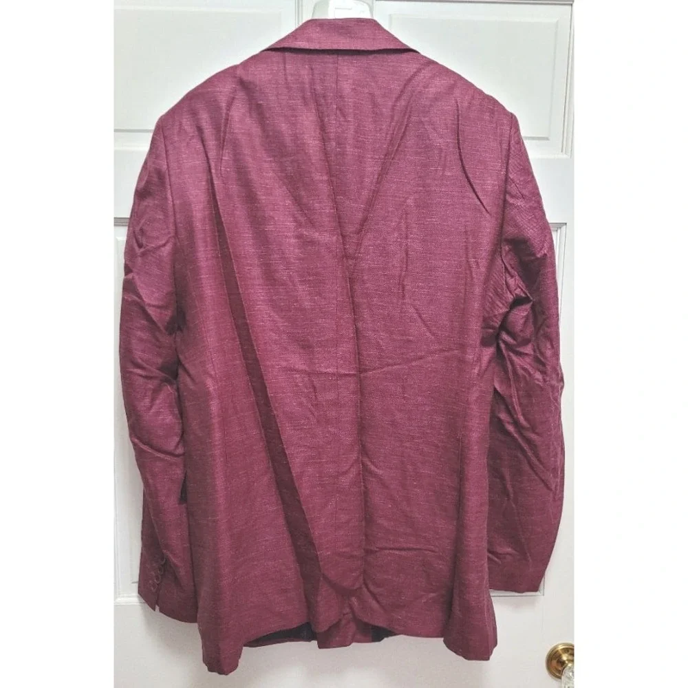 Tony & Tony Men's Custom Made Burgundy Wine Sports Coat - 46L - NWOT